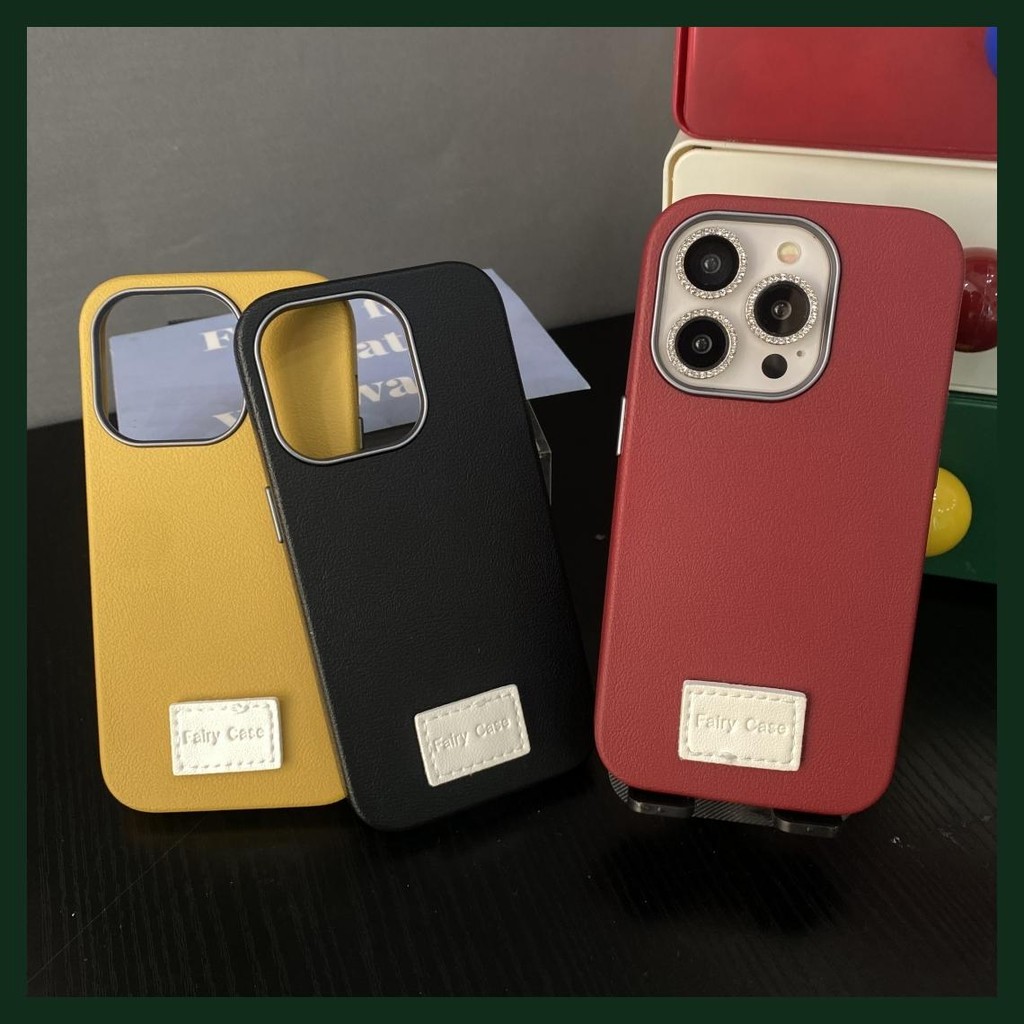 【จัดส่งจากประเทศไทย】สำหรับ Apple 16promax กรณีโทรศัพท์ iphone11 12 13 14 15 16pro หนังธรรมดาสีทึบ เปลือกอ่อน สำหรับ