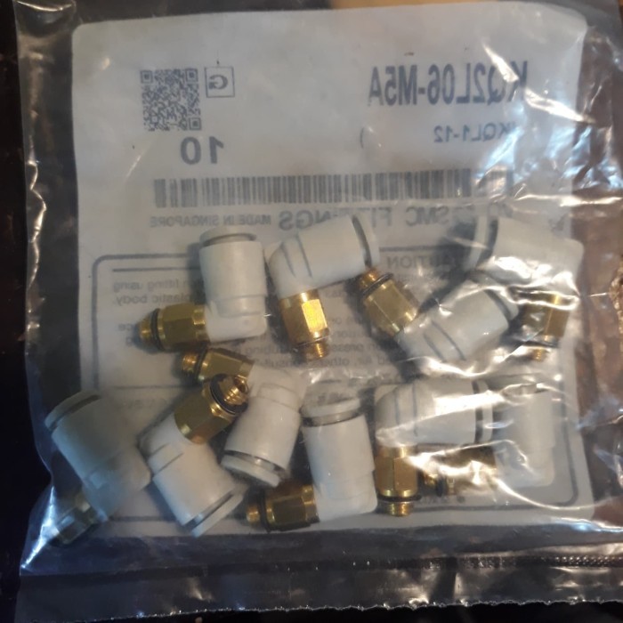 SMC 6MM ELBOW FITTING M5 SMC KQ2L06-M5 KQL06-M5