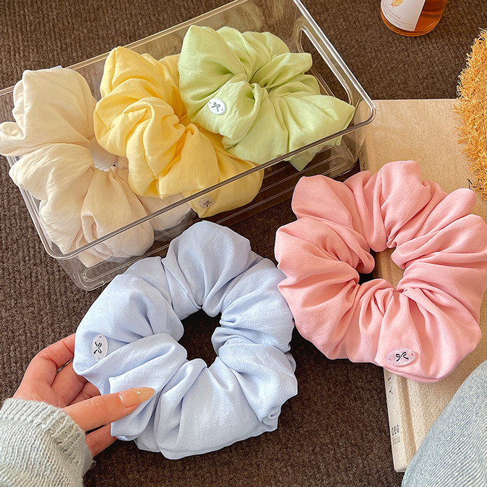 เชือกผมBowknot Hair Ties สไตล์สาวสวย พร้อมscrunchiesและยางหางม้า