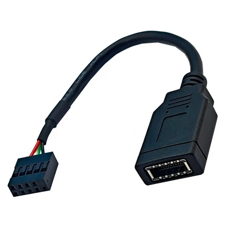 15 ซม.USB 2.0 9Pin to TYPE E Cable Connector 480Mbps เมนบอร์ดภายใน 9Pin to TYPE-E A-KEY สําหรับ USB 