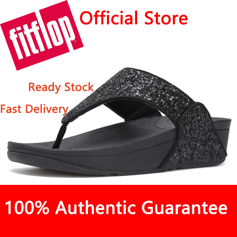 รองเท้าแตะ Fitflop womens LULU GLITTER สีดำ สำหรับฤดูร้อน พร้อมสต็อกจริง S1830