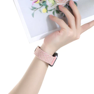 สายรัดแม่เหล็ก for Huawei Watch Fit 5 4 3 / 5 4 Pro กีฬานุ่มระบายอากาศไนล่อนถักแถบสายรัดข้อมือสายรัดข้อมืออุปกรณ์เสริม