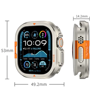 โลหะอลูมิเนียมสําหรับ iWatch Ultra 1/2/3 49 มม.Series11 10 46 มม.ผู้ชายฝาครอบป้องกันสําหรับ IWatch 9 8 7 6 5 4 SE 44/45 มม.กรอบกันชน