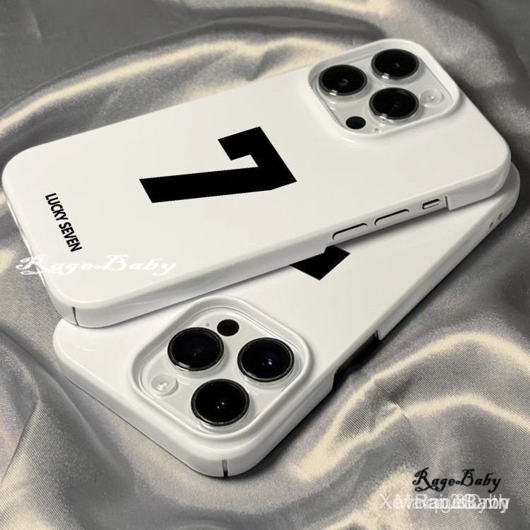 Lucky Number Seven อินเทรนด์เคสโทรศัพท์ที่ไม่ซ้ําใครที่เรียบง่ายเหมาะสําหรับ iPhone 14promax 15proma