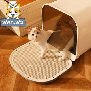 wen.W2 ที่ดักทรายแมว ที่รองทรายแมว ถาดตะแกรงใช้ดักทรายที่ติดเท้าแมว ตะแกรงดักทรายแมว