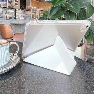 เคสสำหรับไอแพด รุ่นหลังใสขุ่น ใช้กับ ipad Gen 7/8/9 10.2 /Air4/5 10.9/10.5 Air1/2/3 9.7 Gen10 Pro 11 2024 มีช่องใส่ปากกา