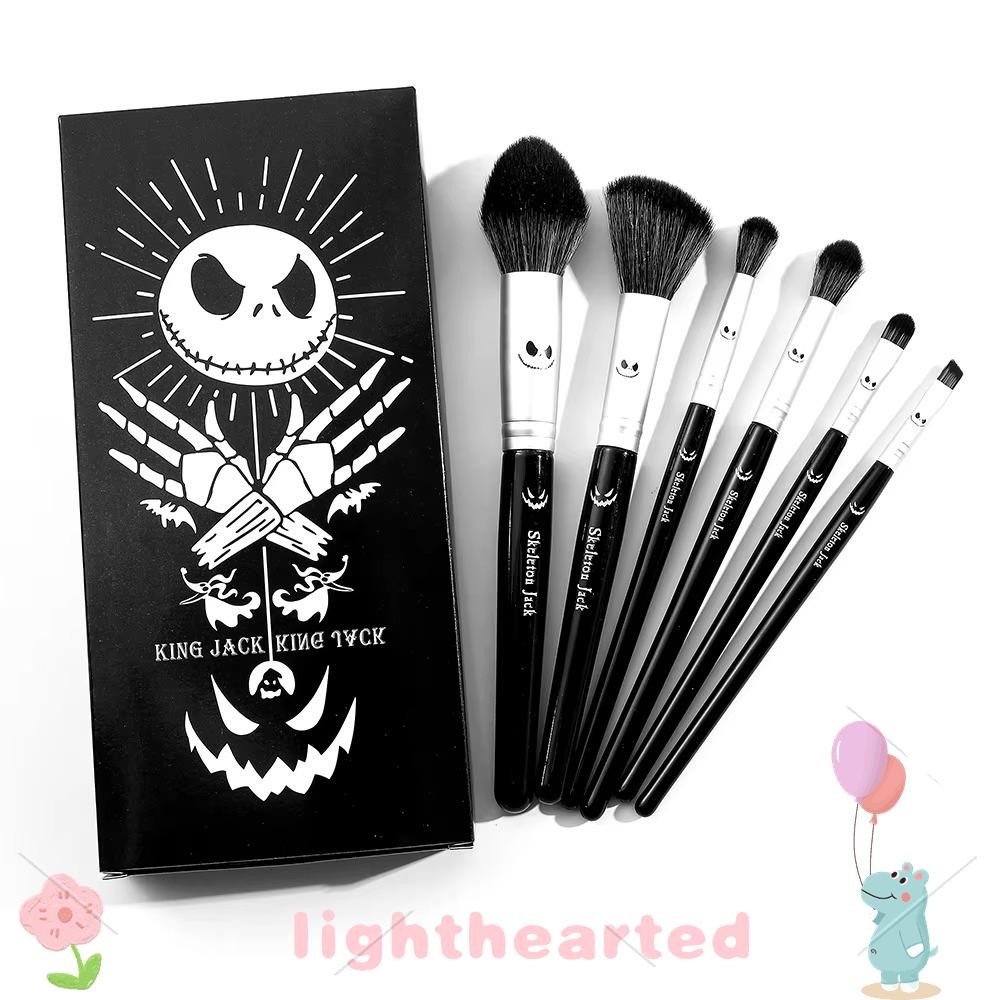 Lighthearted 6 ชิ้นแปรงแต่งหน้าของขวัญ,เส้นใยนุ่มคอนซีลเลอร์มืออาชีพผสมแปรง,Stitch Hello Kitty The Nightmareก่อนคริสต์มาสอายแชโดว์แปรง