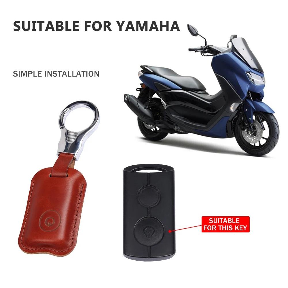 ที่หุ้มกุญแจหนังพร้อมรีโมทอัจฉริยะสำหรับรถจักรยานยนต์ YAMAHA Nmax155, Aerox, Grand, Filano, Qbix, Le