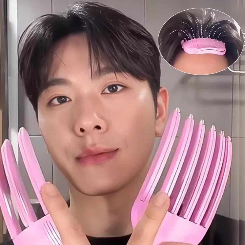 หวีคลิปปุยรากผมด้านบน จัดแต่งทรงผมดัดผมบาร์เรลแบบพกพาเกาหลี เพิ่มปริมาณลมแกะสลัก