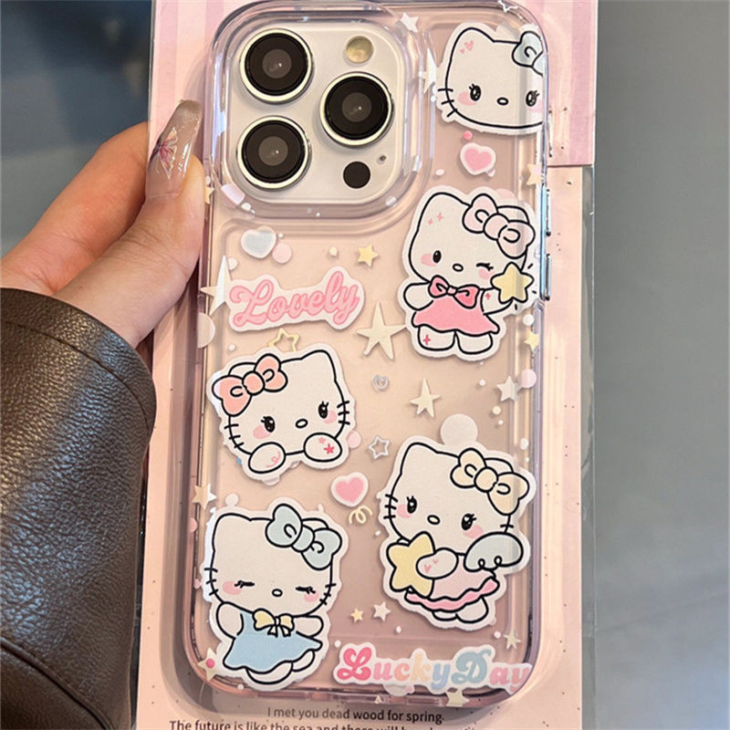 Angel Hello Kitty สําหรับ iPhone 13pro 12promax 15plus 15promax 16promax Xs 13promax 7 8plus X XR se