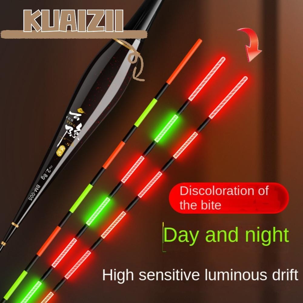 Kuaizii ทุ่นตกปลาอิเล็กทรอนิกส์, ทุ่นไฟ 6 ดวง Strike Light Float, ตัวบ่งชี้ Slip Drift Tube Bobbers หางยาว