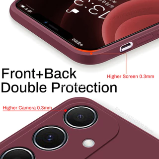 SAMSUNG คู่เคสโทรศัพท์สําหรับSamsung Galaxy A07 A17 A56 A55 A36 A26 A16 A06 SamsungA16 4G 5Gแฟชั่นสแควร์ซิลิโคนเหลวปลอกSoft TPUกล้องป้องกันกันชนกันกระแทกปกหลัง