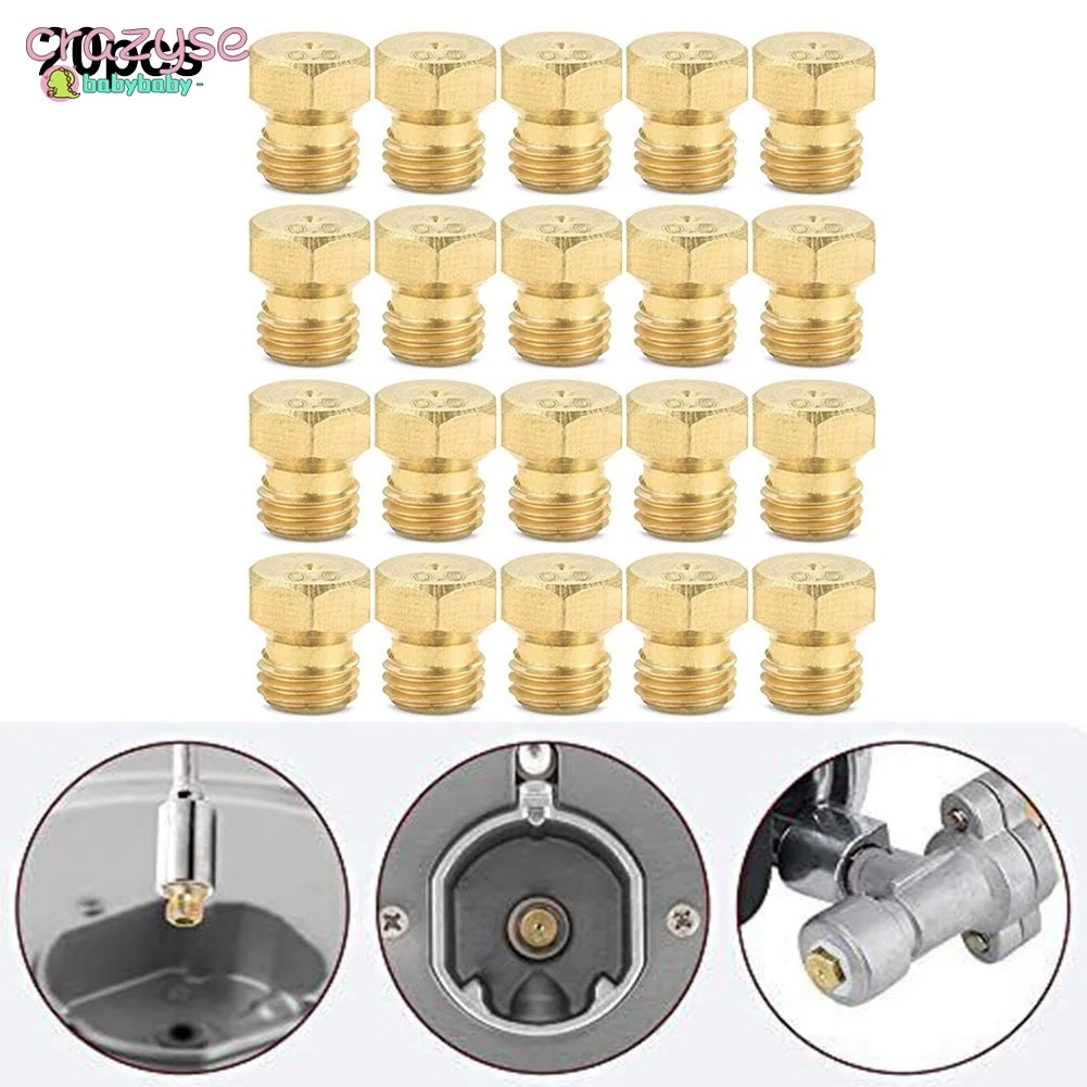 [Cra]คุณภาพสูง 20x หัวฉีดโพรเพน Burner Orifice Kit สําหรับ LPG Burner หัวฉีดอะไหล่