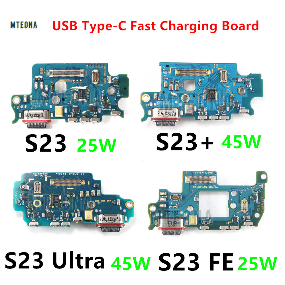 SAMSUNG พอร์ตชาร์จสําหรับSamsung Galaxy S23 Plus Ultra FE S23 + S918 S916 S911 S711B 25w 45w Dock US