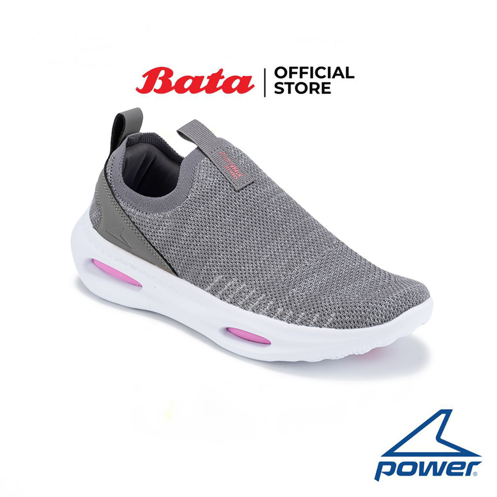 Bata บาจา Power รองเท้าเดินออกกำลังกาย สลิปออน แบบสวม สำหรับผู้หญิง สีเทา 5282855 สีดำ 5286855