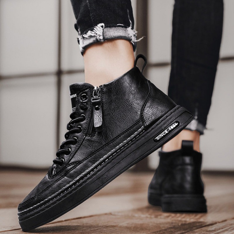 รองเท้าบู๊ท Martin ของผู้ชายพร้อมกำมะหยี่เพื่อให้รองเท้าหนังลำลองสำหรับผู้ชายเพิ่มความสูงในฤดูใบไม้ผลิรองเท้าธุรกิจ - รูปที่ 6