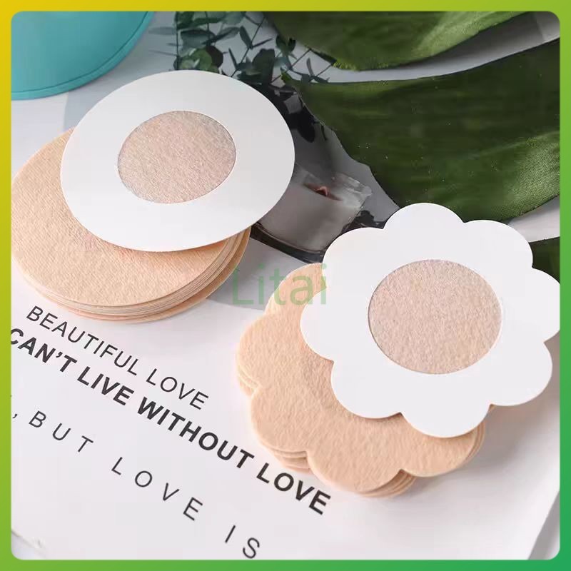 litai 5คู่-สติ๊กเกอร์ปิดจุก, สติกเกอร์หน้าอกบาง ๆ ที่มองไม่เห็น, ผิวหนังระบายอากาศ สติ๊กเกอร์นมที่เป็นมิตรสำหรับผู้