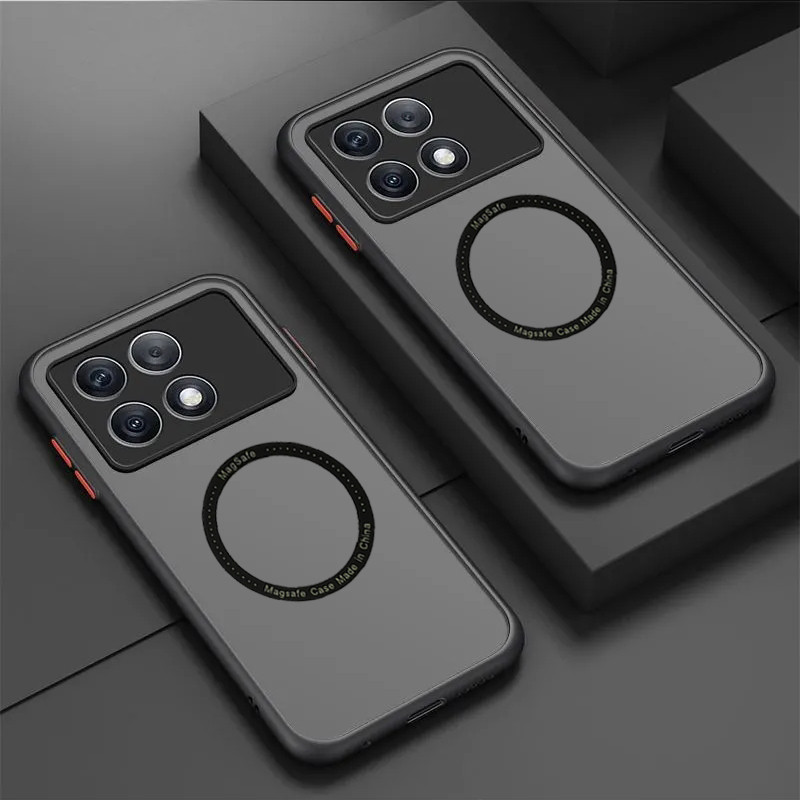 สําหรับ Xiaomi Poco F6 Pro กรณีไร้สายชาร์จฝาครอบโปร่งใส Xiaomi 14T 14 15 Poco x6 m6 F5 F6 Pro ปกหลัง