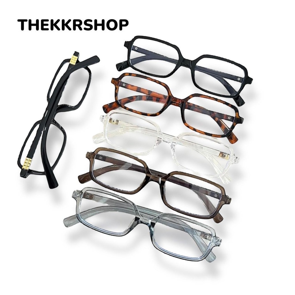 Glasses แว่นตากรองแสงสีฟ้า KS5612 ทรงสี่เหลี่ยมผืนผ้า ใส่ได้ทุกโอกาส มีบริการเก็บปลายทาง