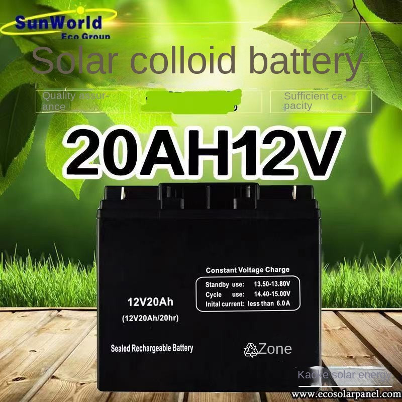 100AHพลังงานแสงอาทิตย์แบตเตอรี่ตะกั่วกรด12Vการบำรุงรักษาฟรี PV ระบบเท้าความจุคอลลอยด์แบตเตอรี่7-40AH