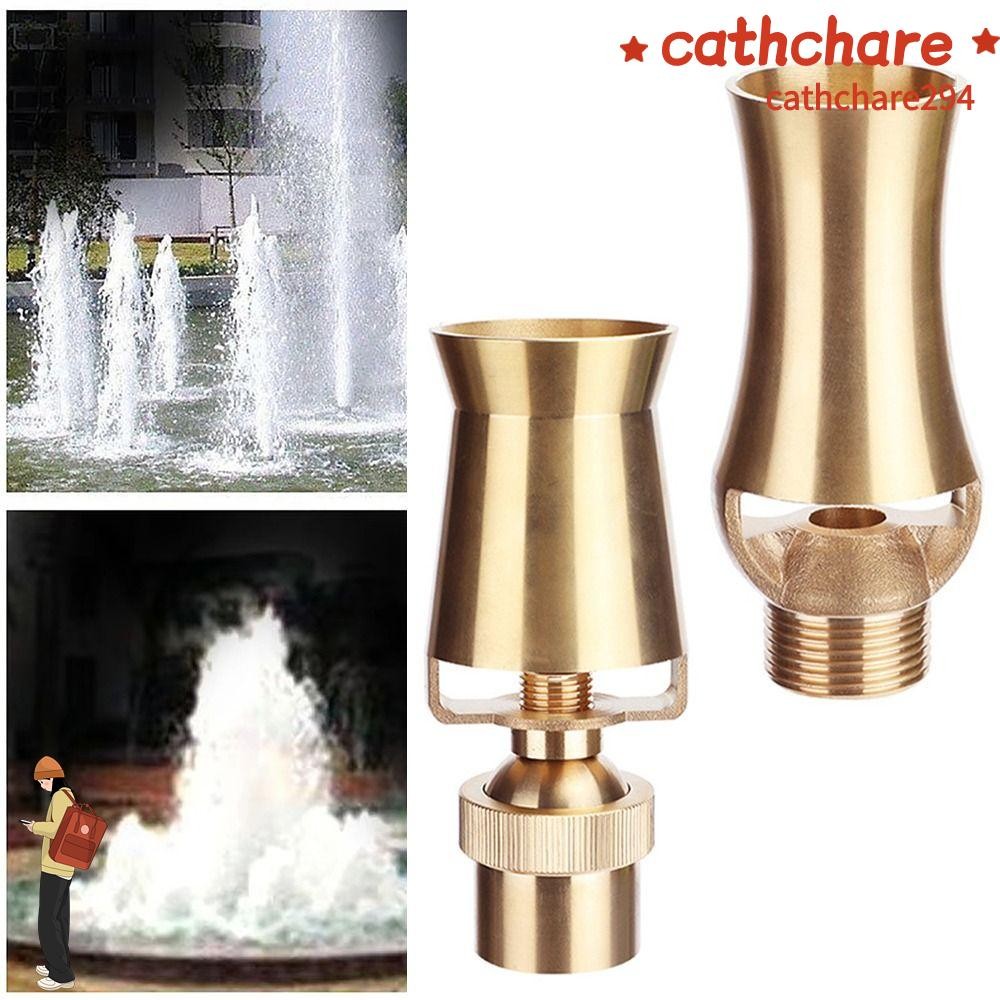 CATHCHARE294 Ice Tower Cedar Fountain หัวฉีด, Universal ทองเหลืองสระว่ายน้ํา Fountain หัวฉีด, 1/2 "หญิง 3/4" ด้ายชายทนทาน Bubbler Jet Fountain