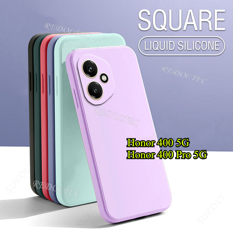 เคสนิ่ม Honor 400Pro 5Gป้องกันกล้องสีลูกกวาดปลอกHonor 400 Pro Honor400 Proซิลิโคนสี่เหลี่ยมTPU Ultra Thin Matteปกหลังโทรศัพท์