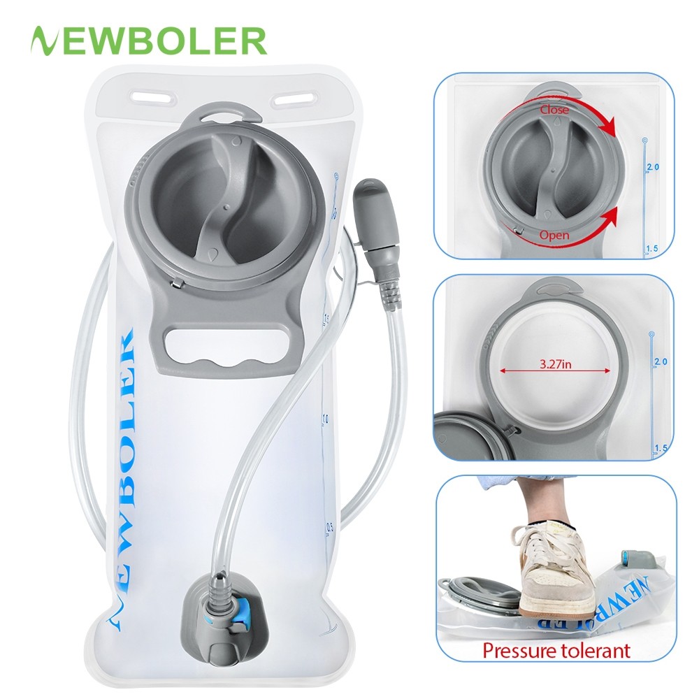 Newboler 1.5L 2L 3L กระเพาะปัสสาวะน้ํา PEVA BPA-Free Running Hydration กระเพาะปัสสาวะแบบพกพาถุงน้ําสําหรับเดินป่าขี่จักรยาน Hydration เสื้อกั๊กกระเป๋าเป้สะพายหลัง