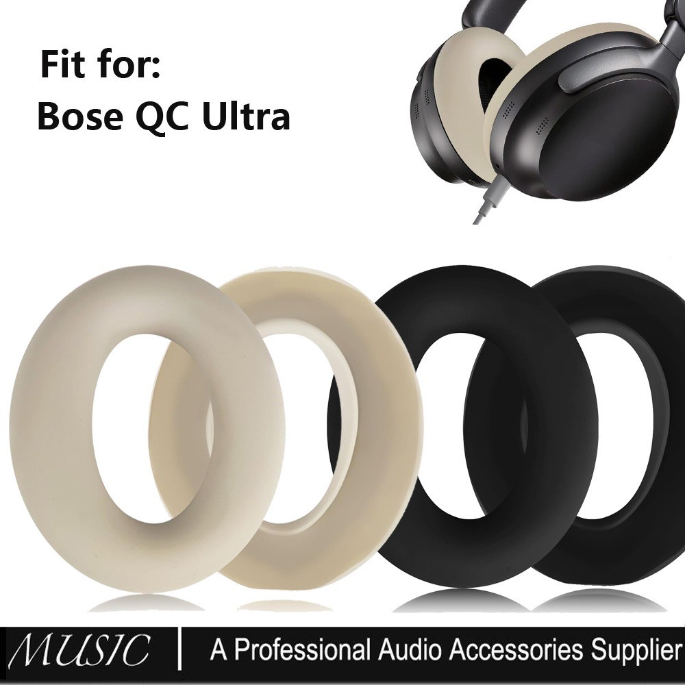 QC Ultra ซิลิโคนแผ่นรองหูฟังสําหรับ Bose QuietComfort Ultra หูฟัง,ล้างทําความสะอาดได้เหงื่อแผ่นรองหูฟังสําหรับ Bose QC Ultra แผ่นป้องกัน