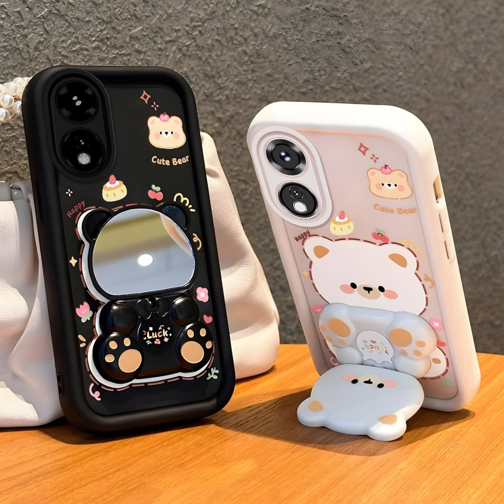 เคสสําหรับ OPPO A58 4G A58 5G A78 4G A78 5G เคสโทรศัพท์ขายร้อนน่ารักหมีน้อยผู้ถือ soft shell TPU