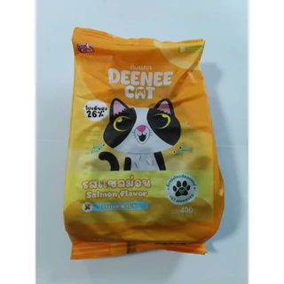 [[จำนวน 12 ถุง ]] อาหารเม็ดแมว DEENEE CAT โปรตีนสูง 26% ไม่เติมเกลือ ขนสวย ลดกลิ่นมูล หอมมาก ขนาด 400 กรัม