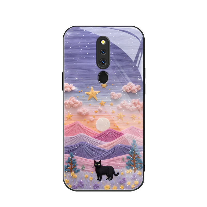 สําหรับ Oppo F11 Pro , Sky,mountains,cats,บุคลิกภาพอินเทรนด์,เคสป้องกันโทรศัพท์ป้องกันการตก