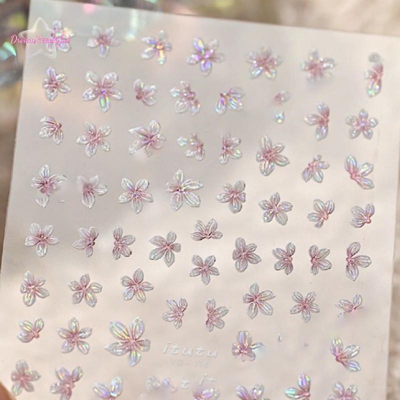 <DBFl-t> 1PCS สติ๊กเกอร์ติดเล็บ 5 กลีบดอกไม้ขนาดเล็กสดดอกไม้ขนาดเล็กสีเล็บ Decal DIY เล็บเครื่องมือใหม่