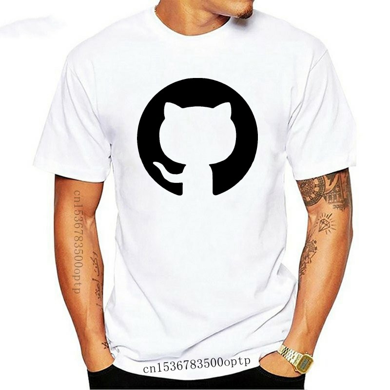 ใหม่ Github ผู้ชายเสื้อยืดสําหรับ พัฒนาโปรแกรมเมอร์การเขียนโปรแกรม Hacker Geeks Github โลโก้ Tops Te