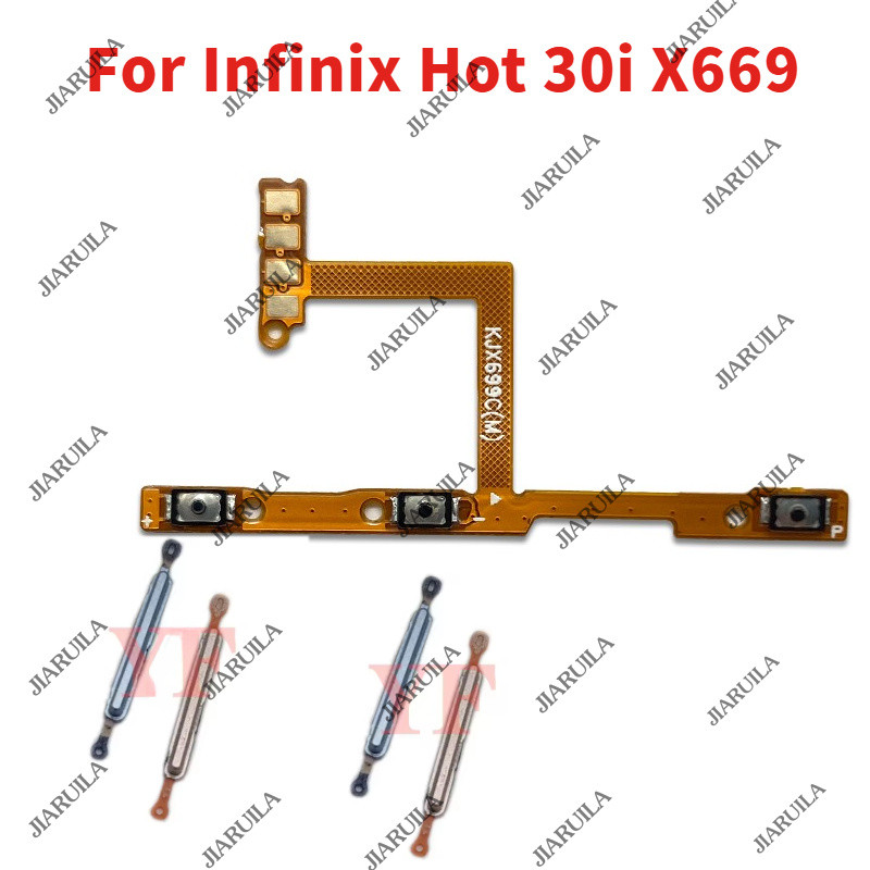 สําหรับ Infinix Hot 30i X669 X669C X669D ปุ่ม + ปริมาณปุ่มด้านข้าง Flex Cable