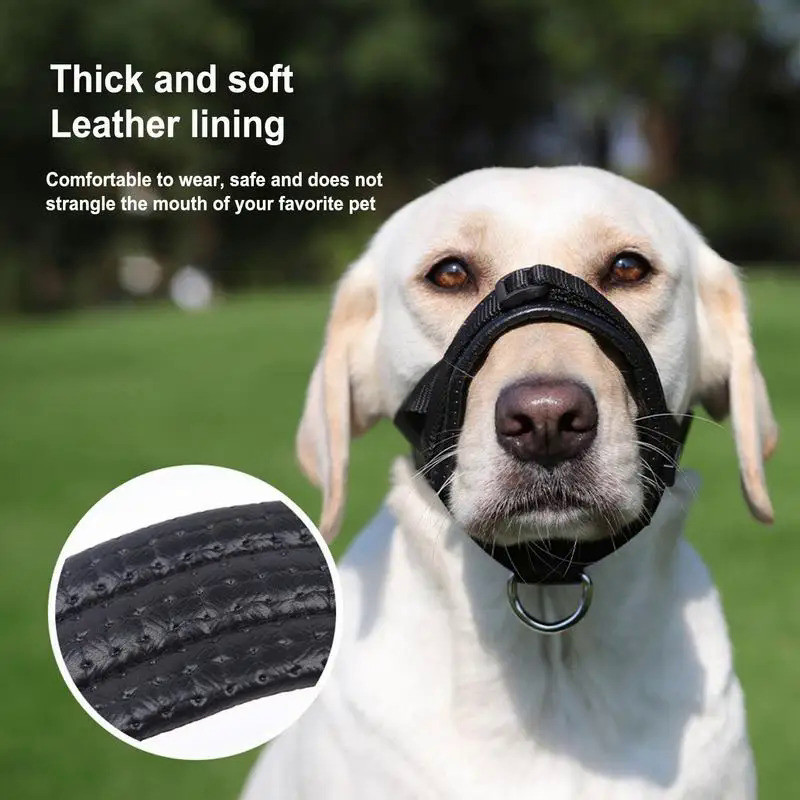Soft Dog Muzzle Thickened Adjustable Dog Mouth Guard Large Dog Muzzle Anti Barking Muzzle For Dogs P