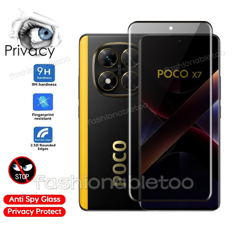 Anti-spy กระจกนิรภัยป้องกันฟิล์มสําหรับ Xiaomi Poco X7 pro X 7 PocoPhone X7pro PocoX7 pro PocoX7pro 