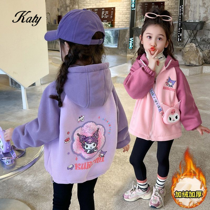 เสื้อตัวนอกมีฮู้ดสำหรับเด็กสไตล์ตะวันตกแบบใหม่สำหรับฤดูใบไม้ร่วงและฤดูหนาวสำหรับเด็กหญิงเสื้อโค้ท Kulomi หนาพิเศษสำหรับเด็กหญิงขนาดเล็กและขนาดกลาง