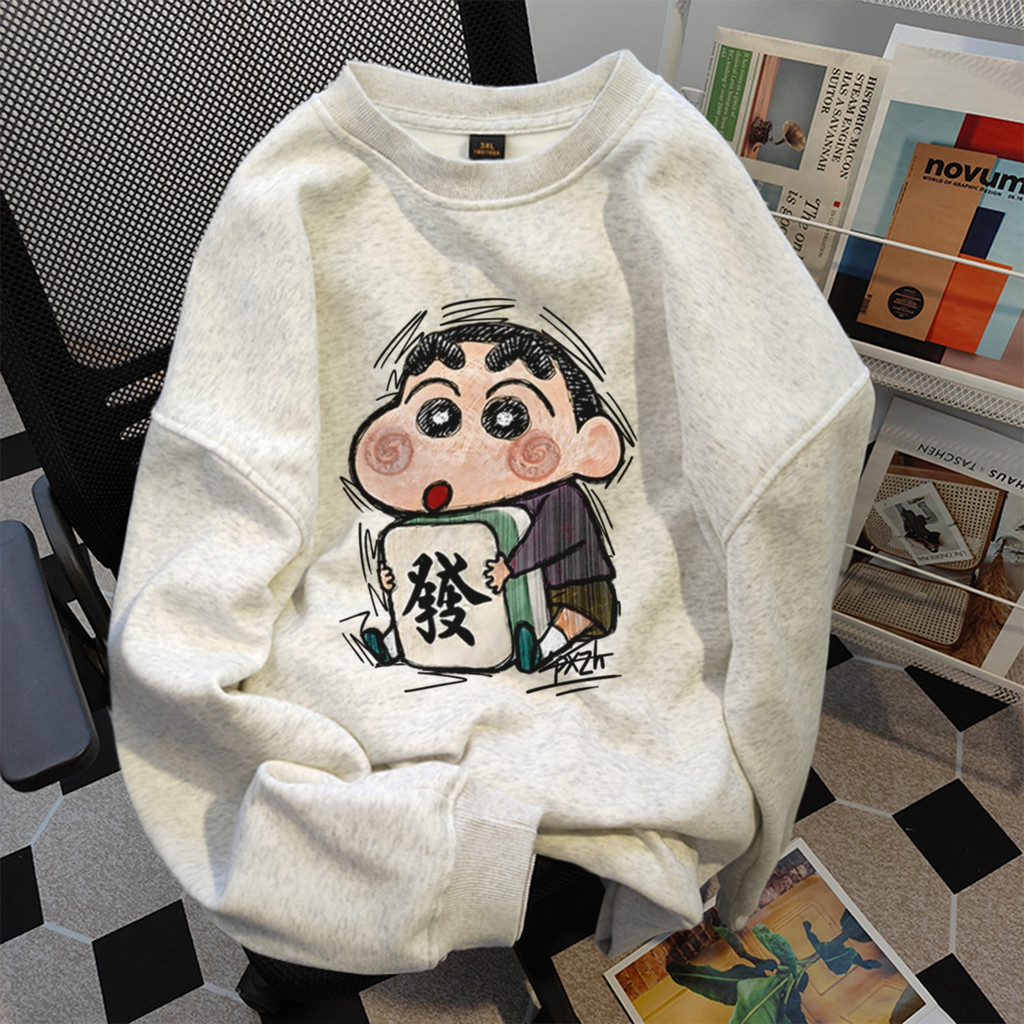 COD (จัดส่งในกรุงเทพฯ) MAO Shop ใหม่ร้อยรอบคอเสื้อกันหนาวผู้หญิงฤดูใบไม้ร่วงฤดูหนาวน่ารักการ์ตูนด้านบน#2812