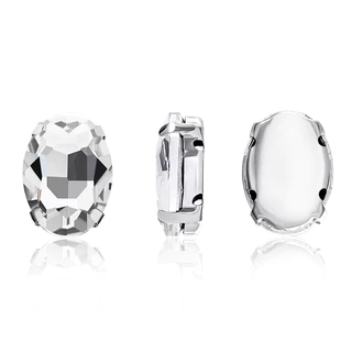 Qiao 50 ชิ้นผสมรูปร่างแก้วคริสตัล Rhinestone Claw Flatback กาวใสบน/Sew บนหินงานแต่งงาน DIY อุปกรณ์เสริม