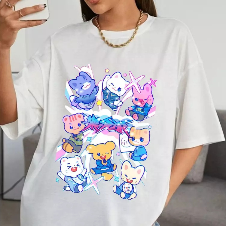 Skzoo Rock-Star Shirt Stray Kids Rock Star Album T-Shirt Skzoo Kpop Short Slevee Shirt S-5XL