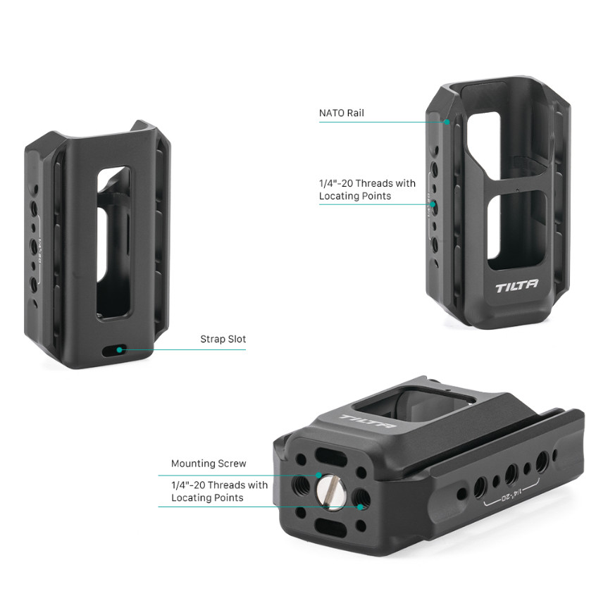 Tilta DJI Osmo Pocket 3 ขยายอะแดปเตอร์สากลอุปกรณ์เสริมฐานคงที่ Car Mount เหมาะสําหรับ DJI Pocket 3 Bracket TA-T65-AME-B