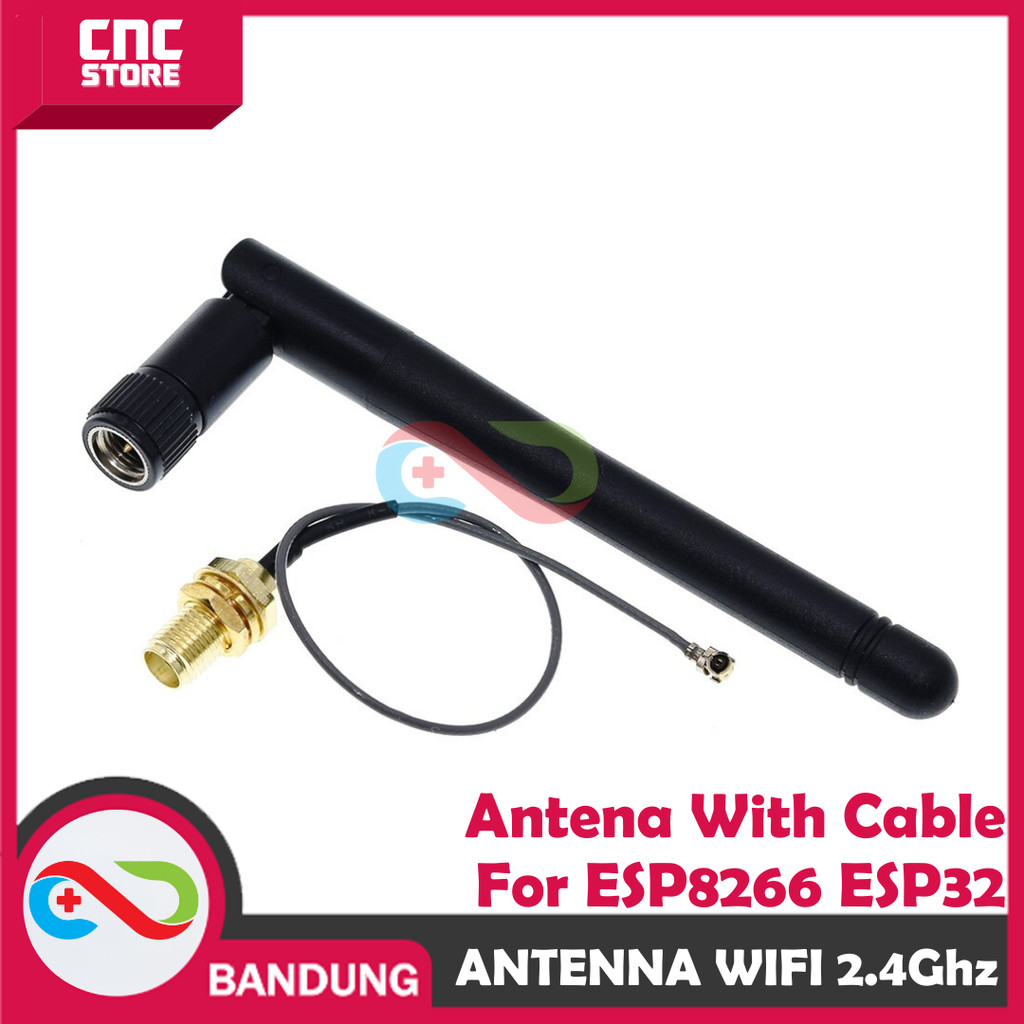 2.4G WIFI ANTENNA 2.4GHZ พร้อมสาย SMA สําหรับ ESP8266 ESP32-A