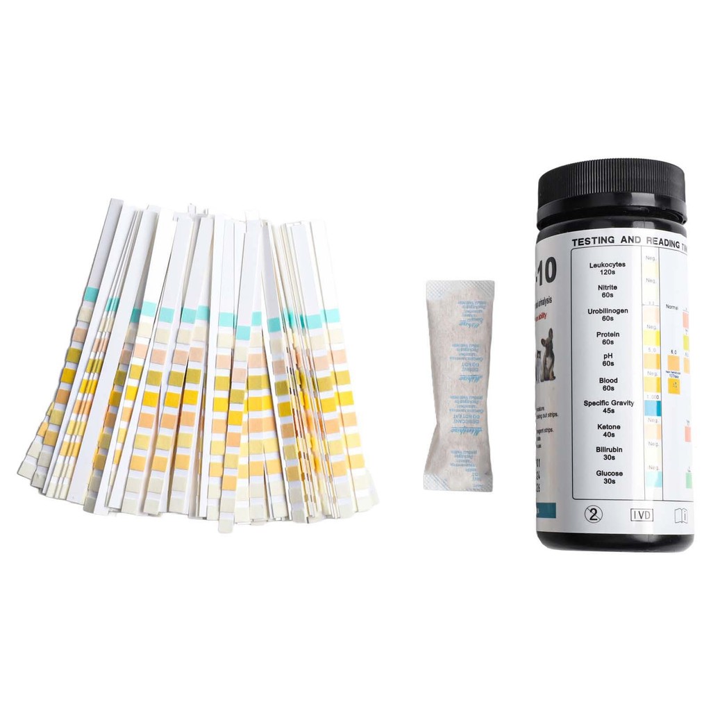 Simplified Health Checks Pet Urine Testing with 10 Parameter Strip Set