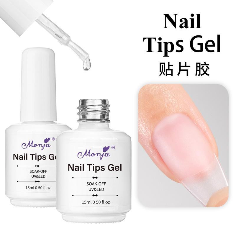 เจลยาทาเล็บเพื่อการทํางาน ใส Base Coat/top Coat เบสโค้ท/ท็อปโค้ท/Builder เบสโค้ทกาวส่องไฟ 15ml MONJA - รูปที่ 6