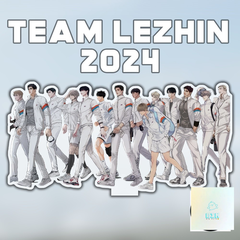 Manhwa BL Lezhin Calendar 2024 คําอวยพรของฤดูกาลทีม Standee และพวงกุญแจอุปกรณ์ตกแต่งล่าสุด