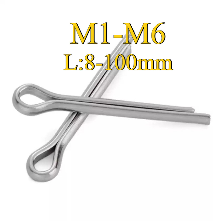 ปิ๊น พิน เสียบถ่าง 2 ขา สแตนเลส 304 ปิ้น  / Cotter Pin SUS304 M1/M1.2-M6 (DM1)