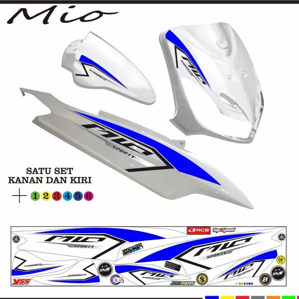 COOL MIO SPORTY STICKERS / MIO SMILE STRIPING COOL VARIATIONS