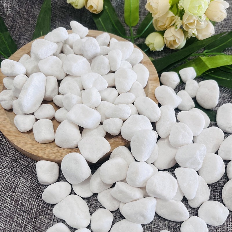 หินขาวหิมะ นำเข้า ตกแต่งต้นไม้ หินเเม่น้ำ แต่งสวนรอบบ้าน (1ชิ้น=1KG) จัดกระถาง (Hin)