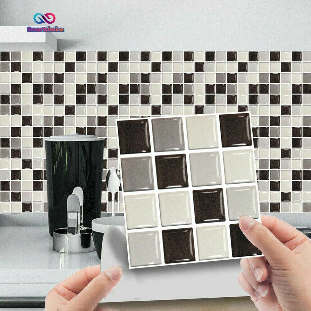 ⚡ทางเลือกอัจฉริยะ⚡10 ชิ้นโมเสคกระเบื้องสติกเกอร์ติดห้องน้ําห้องครัว Home Wall Decal Self-กาวพร้อมสต็อก - รูปที่ 6