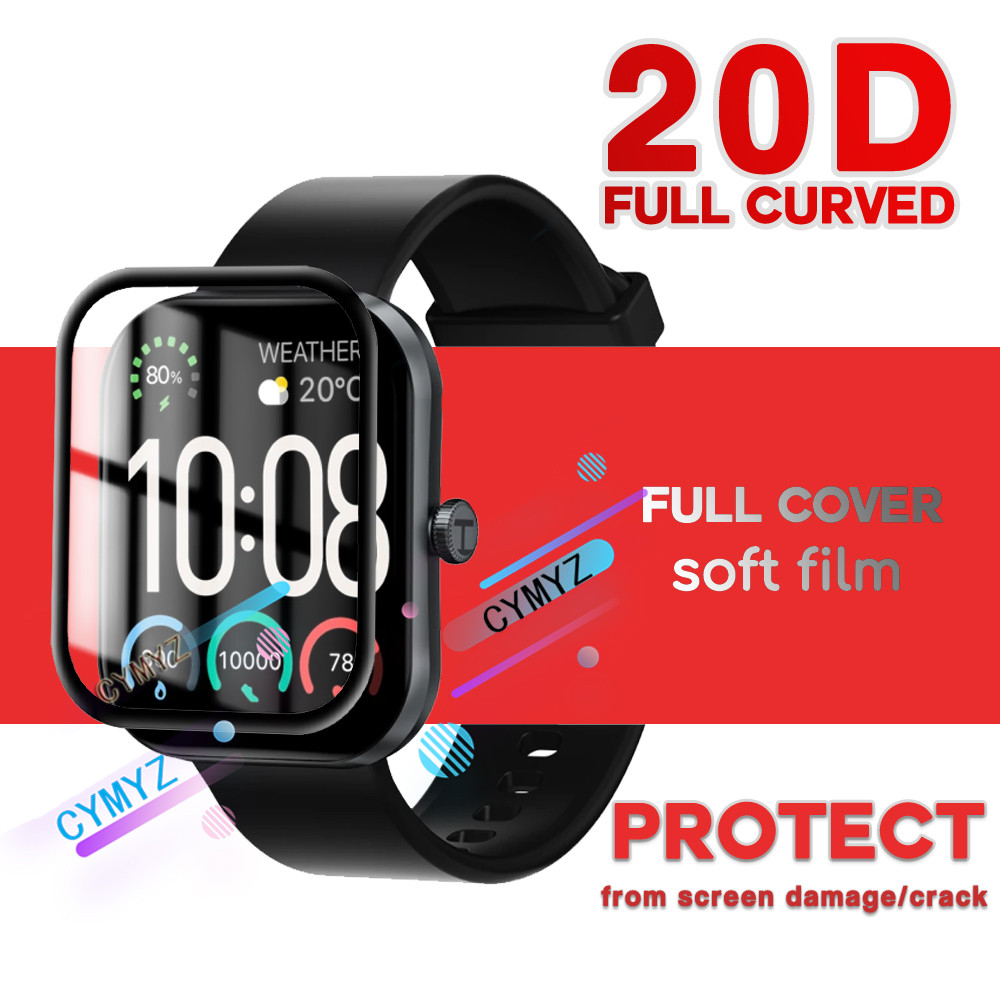 Haylou watch S6 Film Full Cover Protective Film haylou watch S6 Smart watch ปกป้องหน้าจอ 5D โค้งนุ่ม